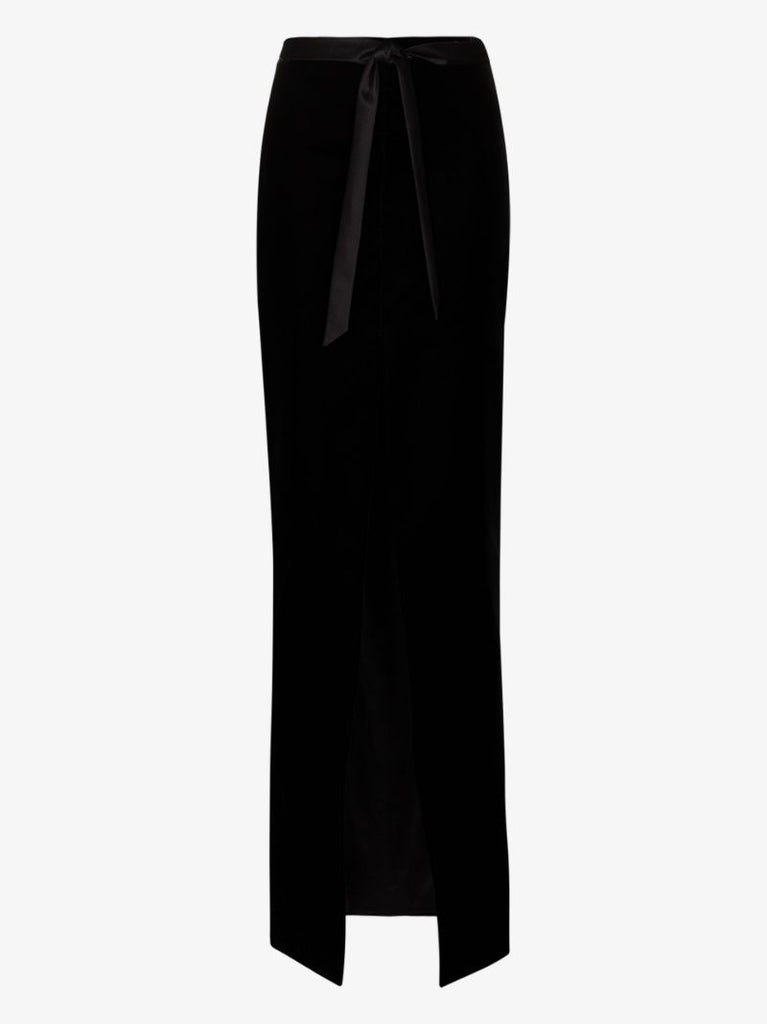 Black Velvet Maxi Skirt