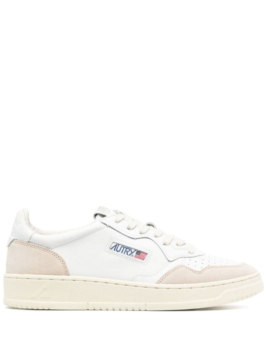 White Medalist Low-top Leather Sneakers