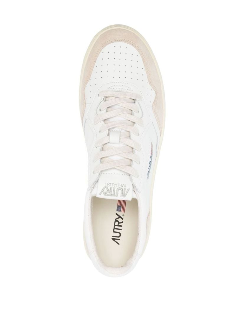 White Medalist Low-top Leather Sneakers