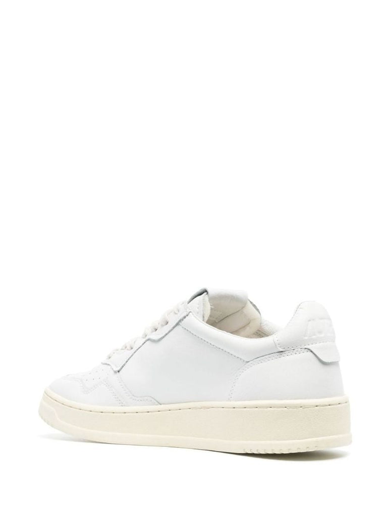White Medalist Low-top Leather Sneakers