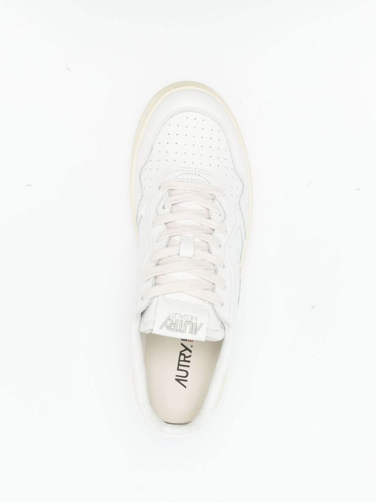 White Medalist Low-top Leather Sneakers