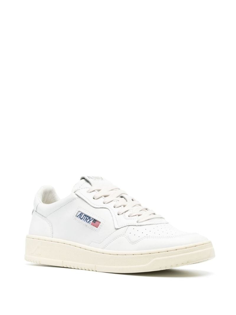 White Medalist Low-top Leather Sneakers