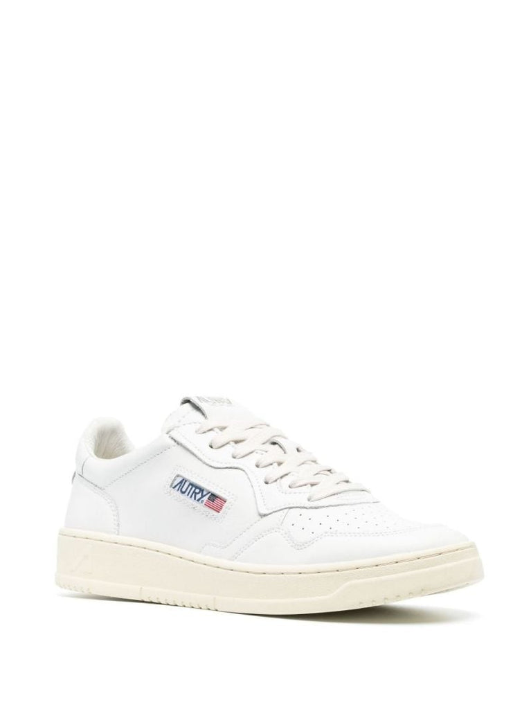 White Medalist Low-top Leather Sneakers