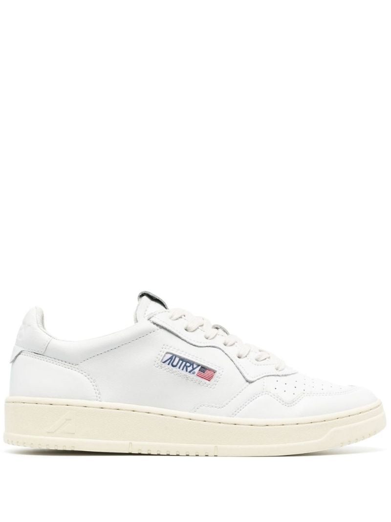 White Medalist Low-top Leather Sneakers