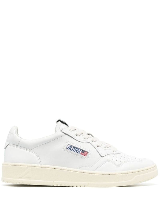 White Medalist Low-top Leather Sneakers
