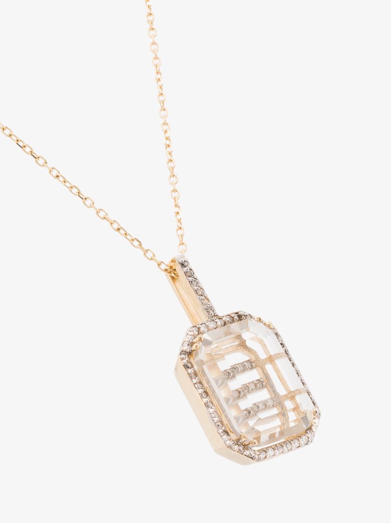 14k Yellow Gold E Initial Diamond Necklace