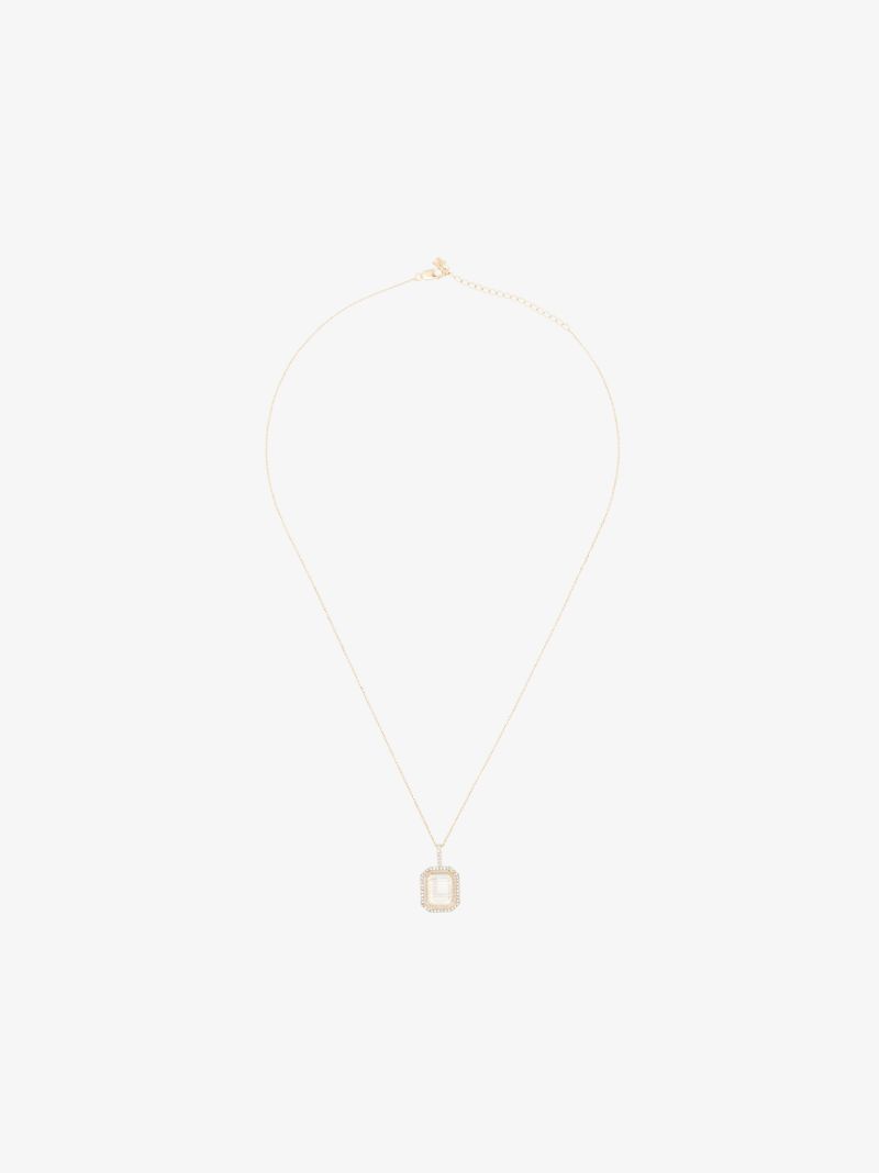 14k Yellow Gold L Initial Diamond Necklace