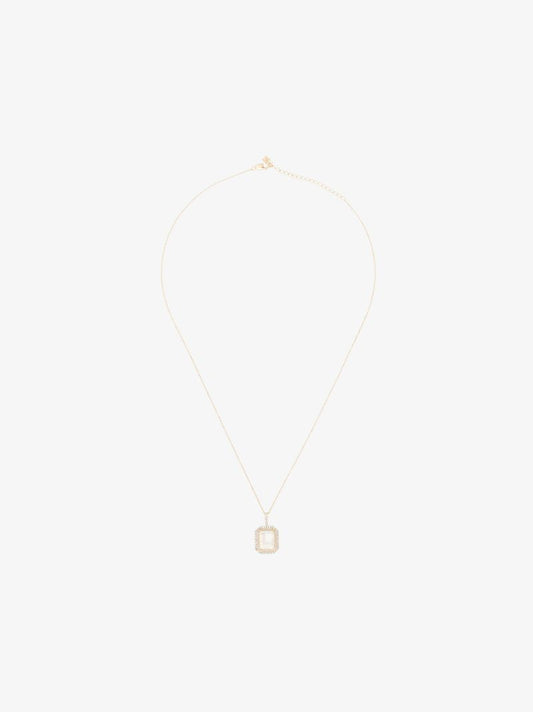 14k Yellow Gold L Initial Diamond Necklace