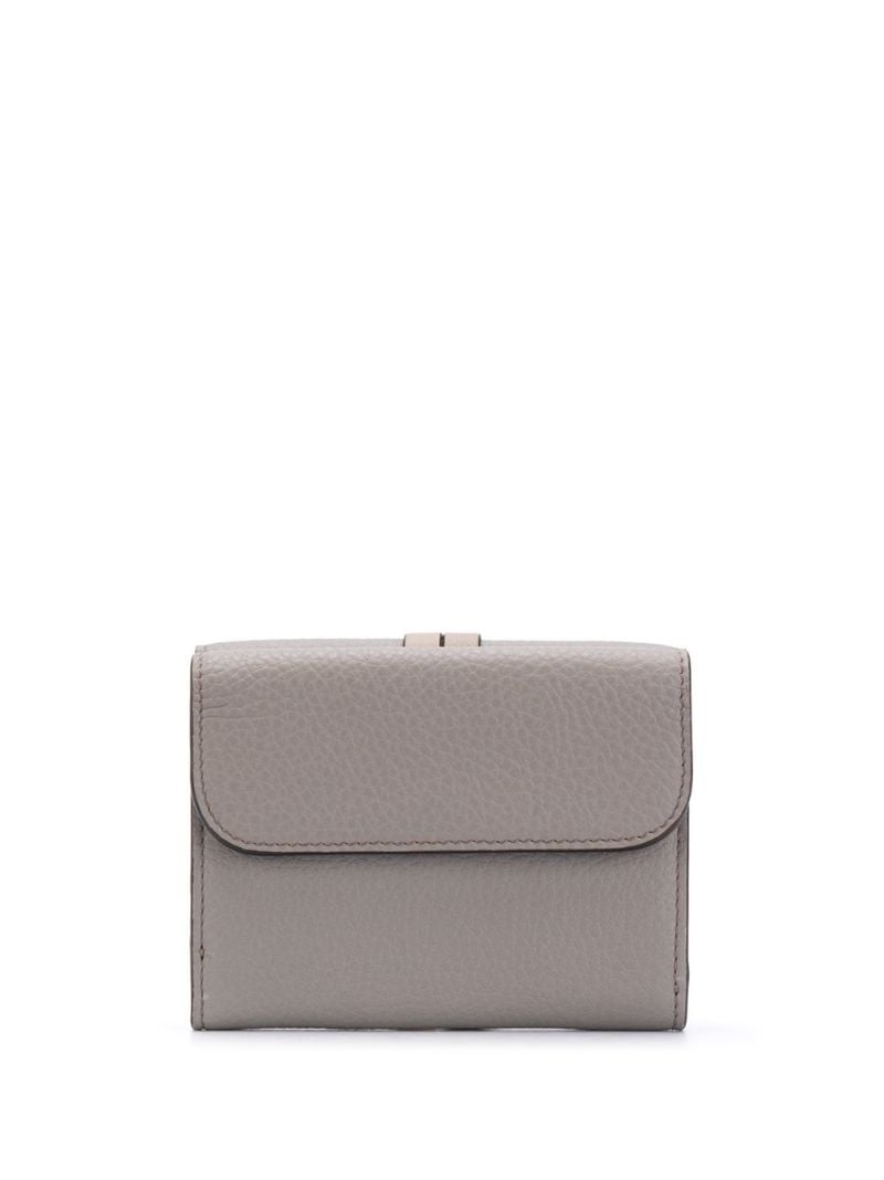 Grey Alphabet Tri-fold Leather Wallet