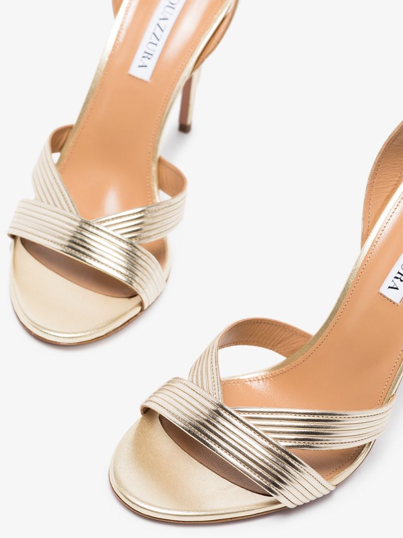 Gold Ari 105 Leather Sandals