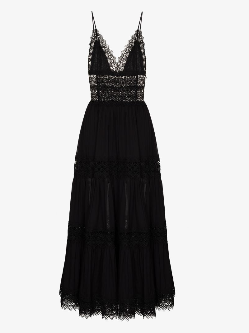 Cindy Lace Trim Maxi Dress