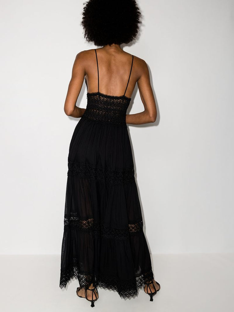 Cindy Lace Trim Maxi Dress