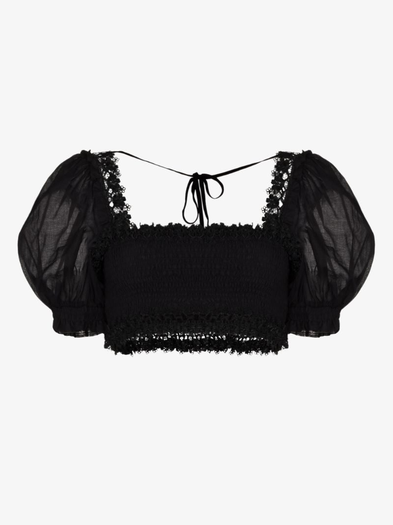 Judy Shirred Crop Top