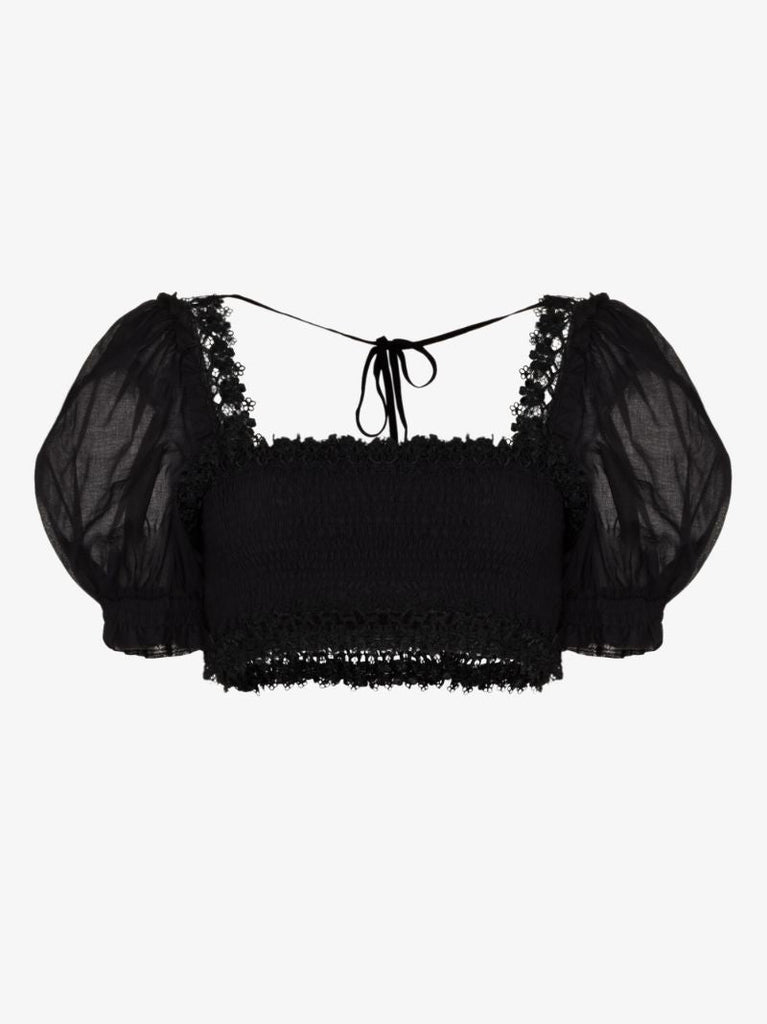 Judy Shirred Crop Top