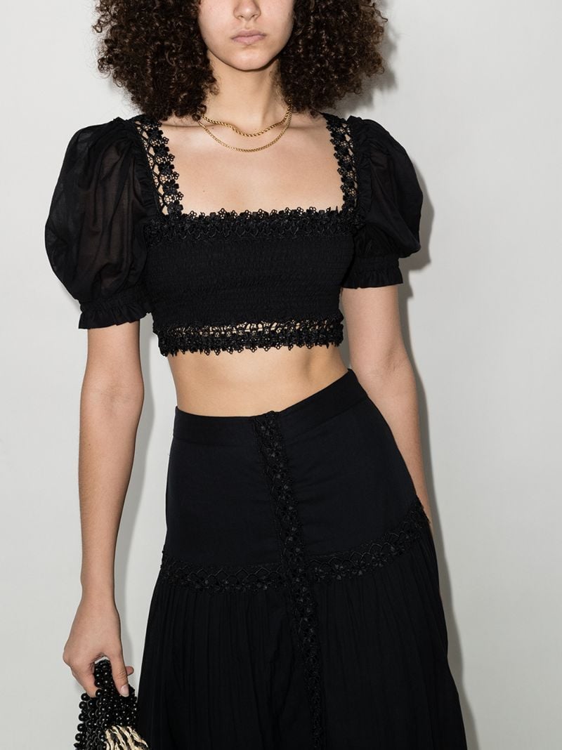 Judy Shirred Crop Top
