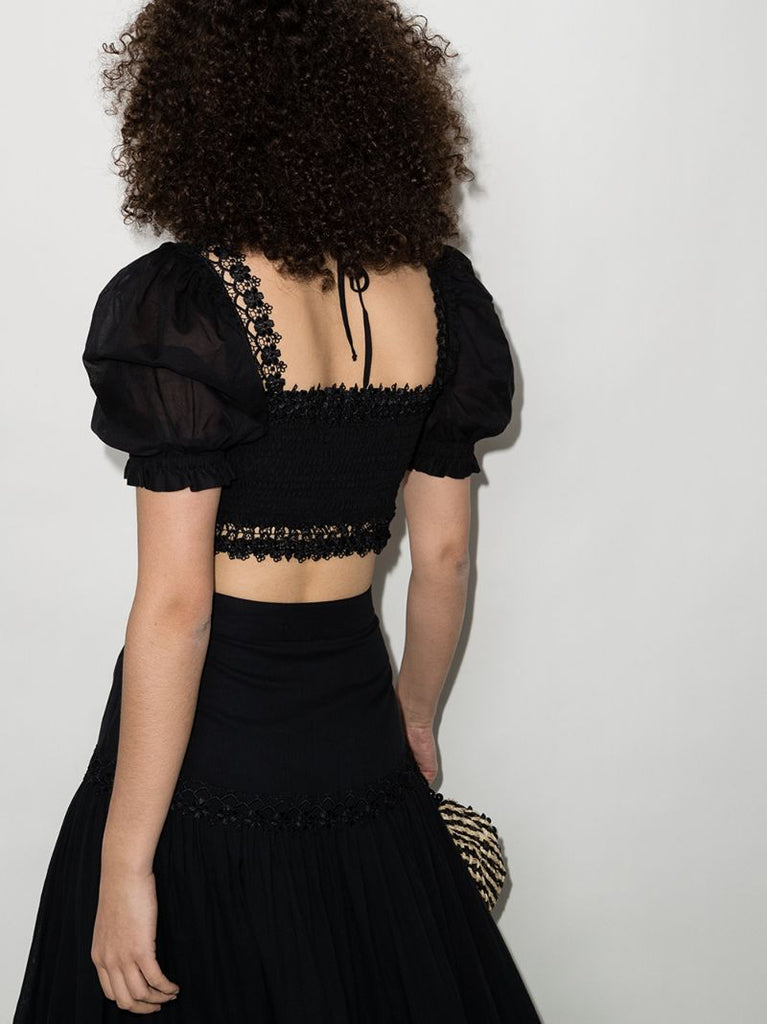 Judy Shirred Crop Top