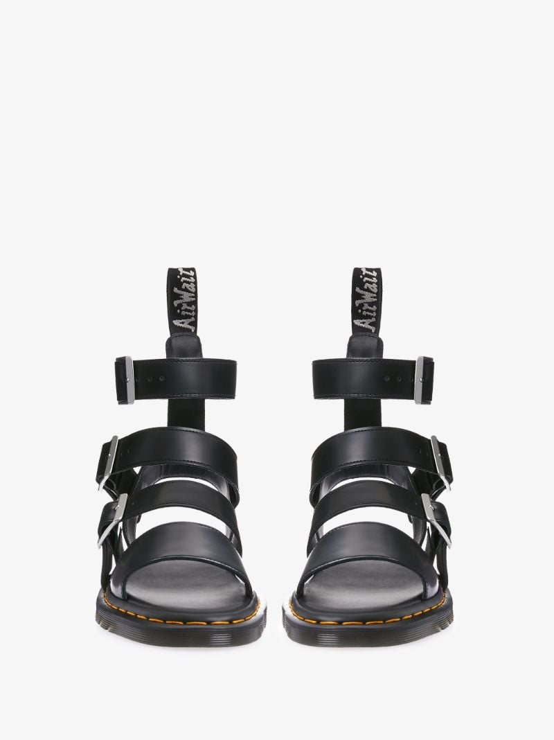 X Dr. Martens Black Gryphon Leather Sandals