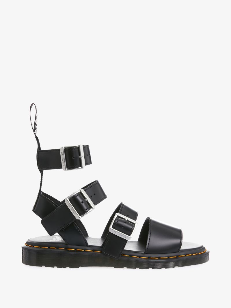 X Dr. Martens Black Gryphon Leather Sandals
