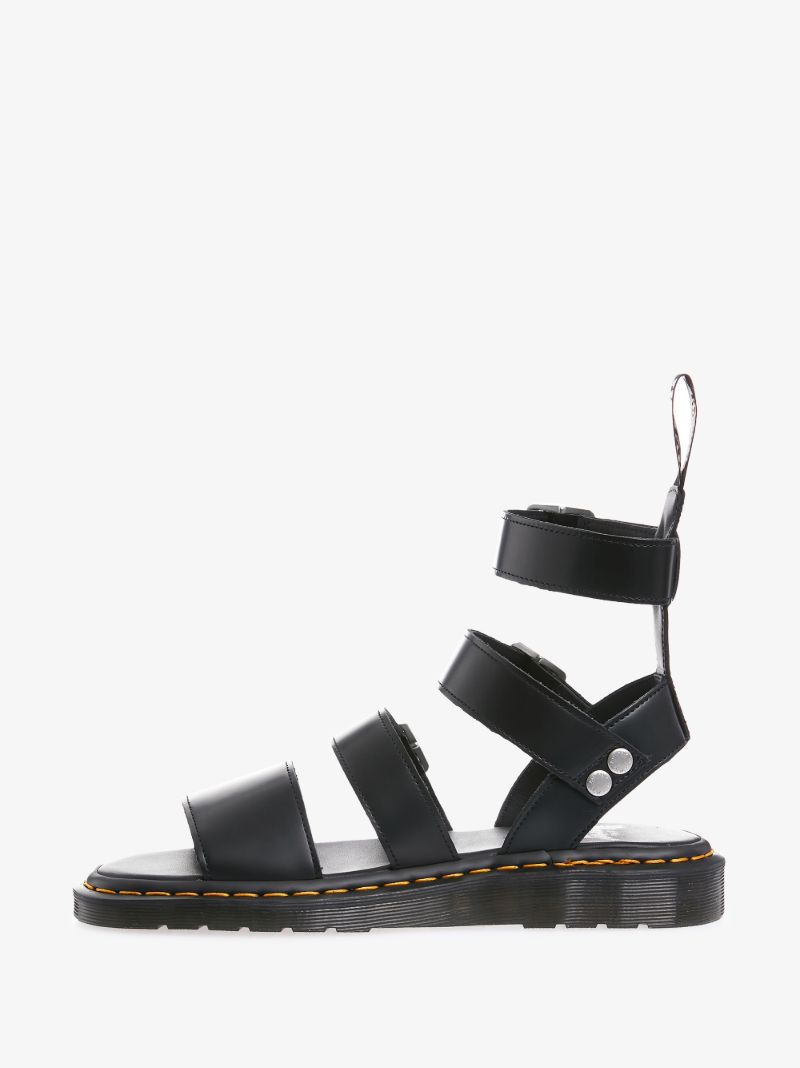 X Dr. Martens Black Gryphon Leather Sandals