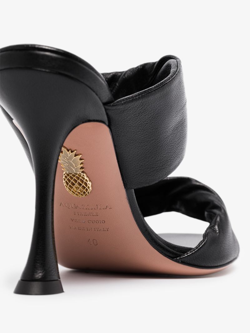 Black Twist 95 Leather Sandals