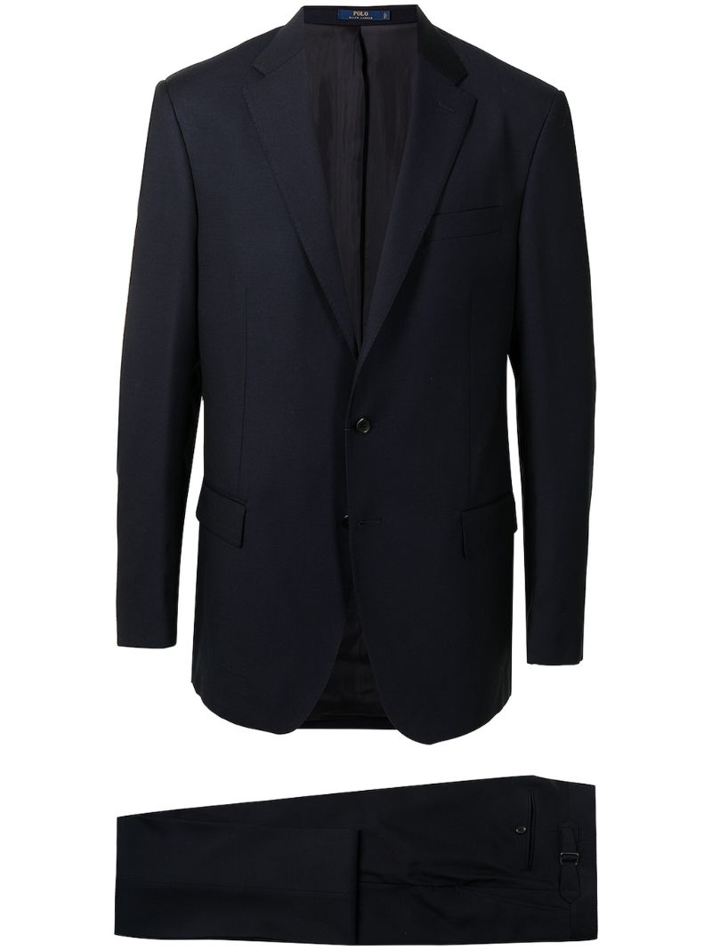 Blue Single-breasted Wool Suit
