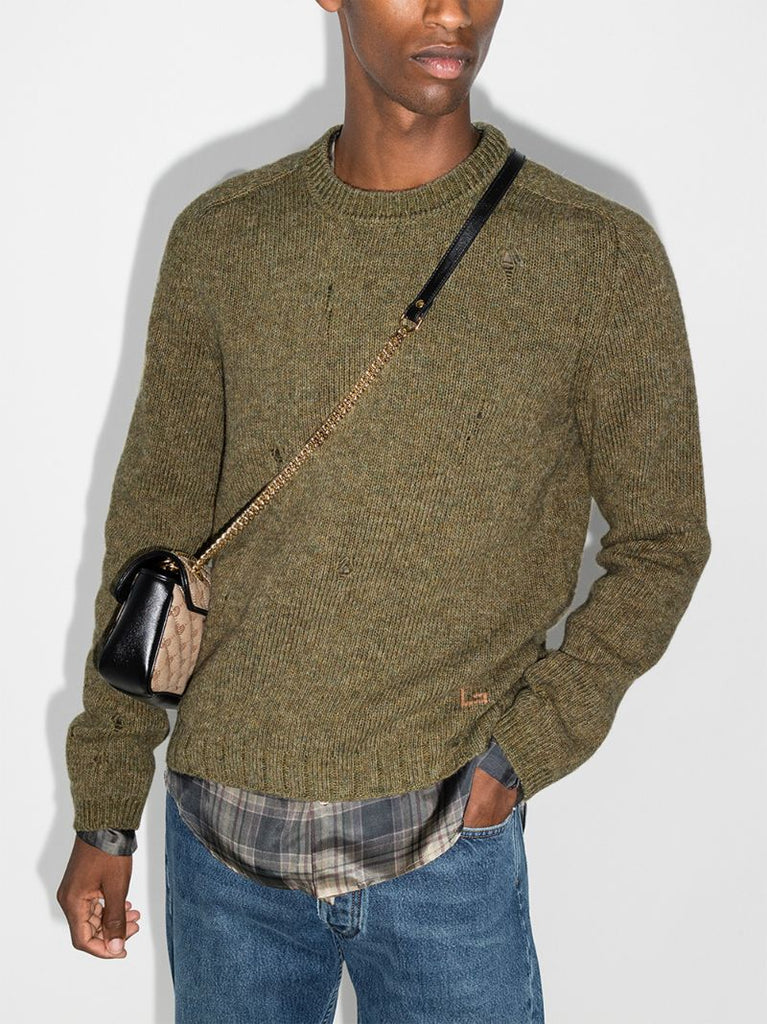 Distressed Wool Sweater