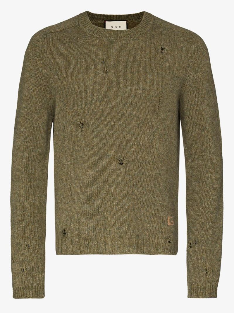 Distressed Wool Sweater