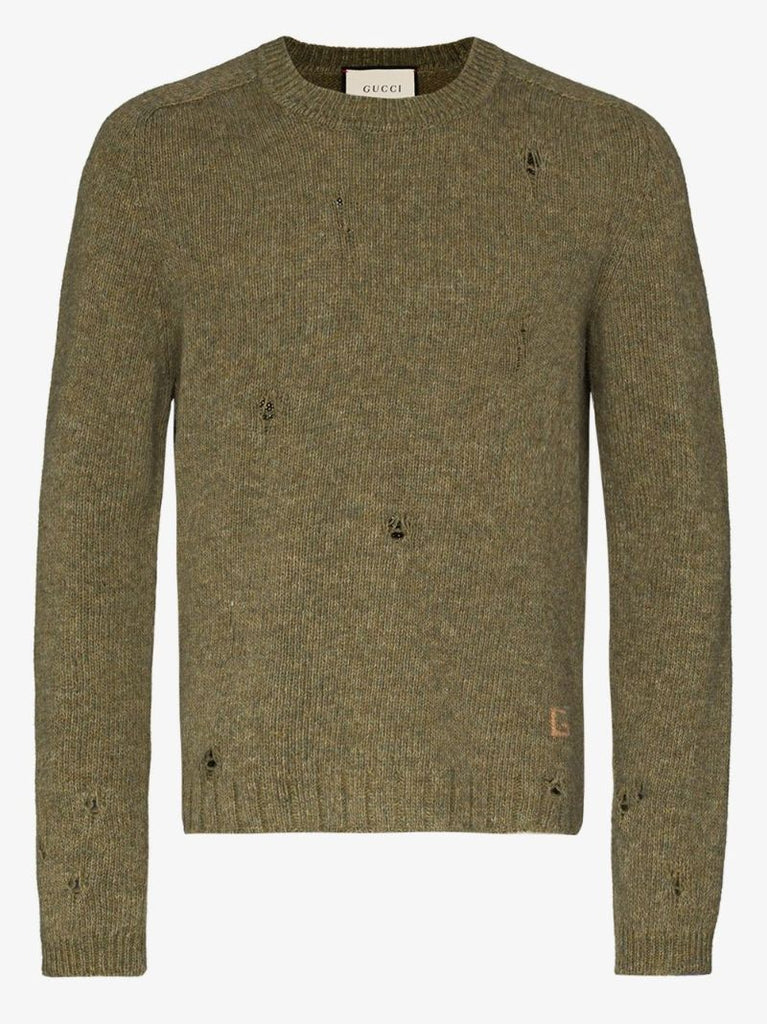 Distressed Wool Sweater