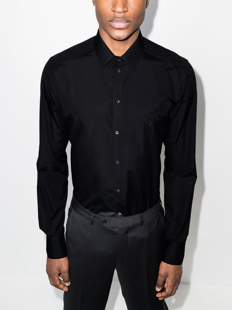 Embroidered Logo Formal Shirt