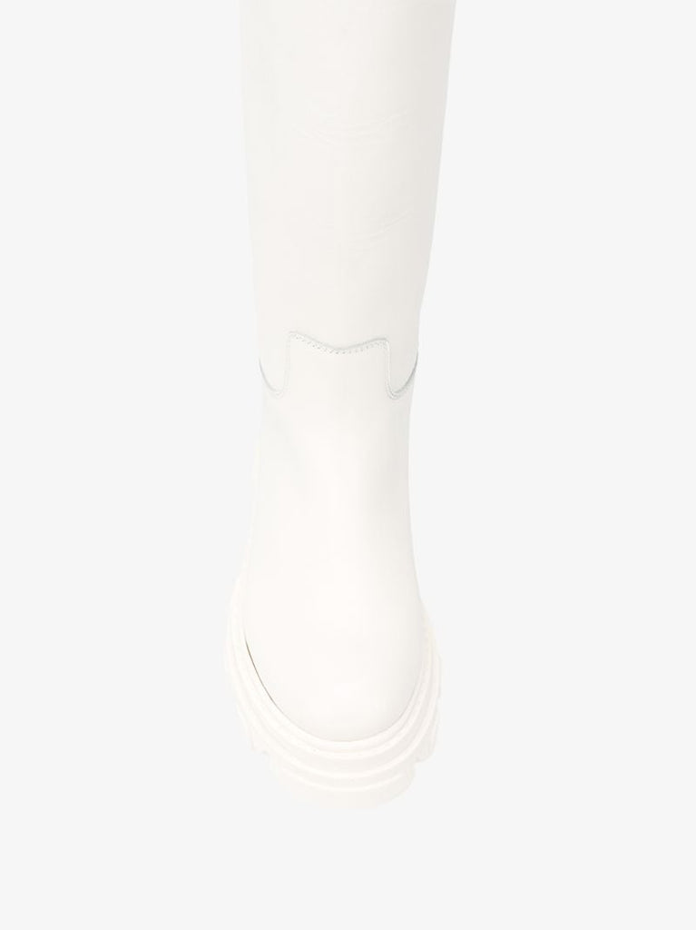 X Pernille Teisbaek White Perni 07 Leather Combat Boots