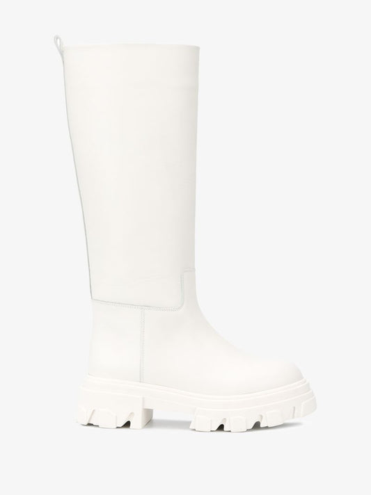 X Pernille Teisbaek White Perni 07 Leather Combat Boots