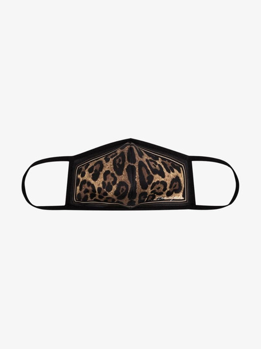 Brown Leopard Print Face Mask