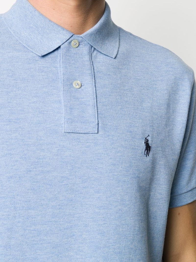 Blue Pony Embroidered Polo Shirt
