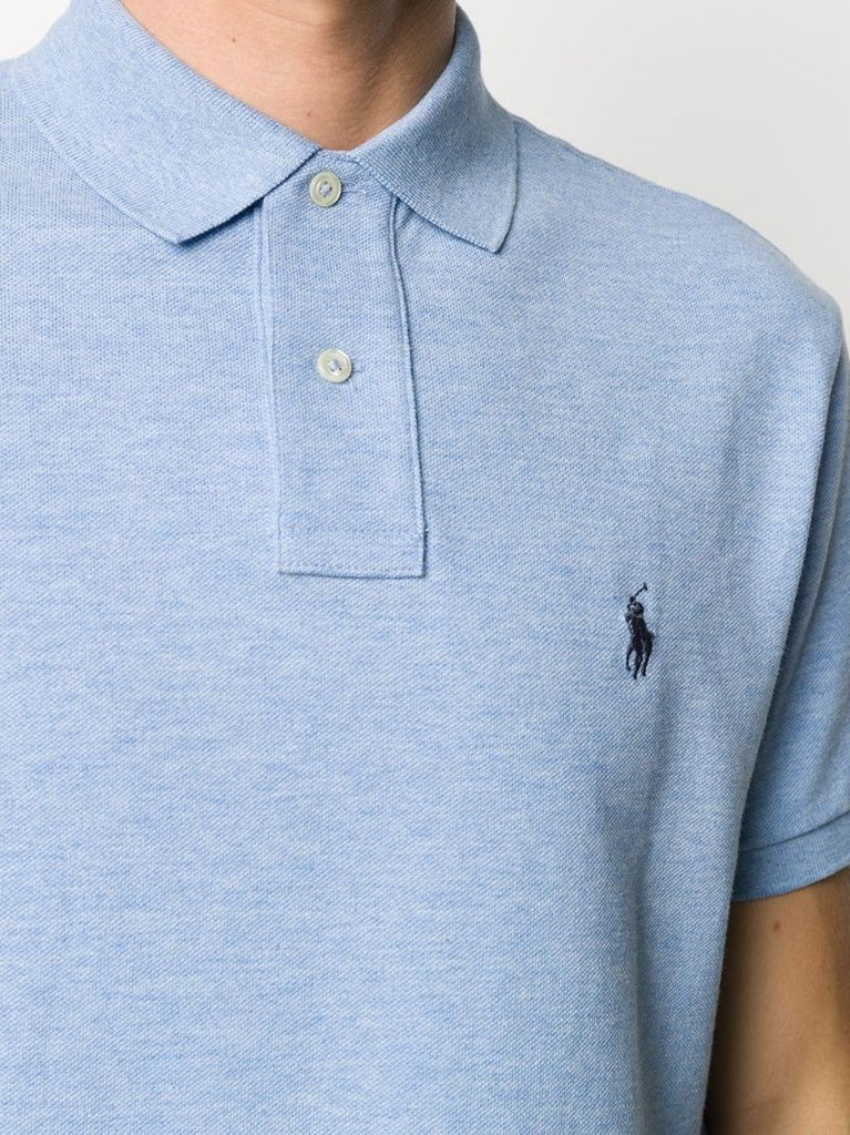 Blue Pony Embroidered Polo Shirt