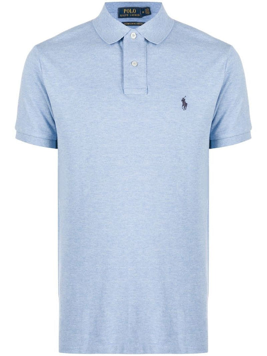 Blue Pony Embroidered Polo Shirt