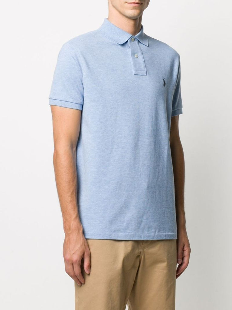 Blue Pony Embroidered Polo Shirt