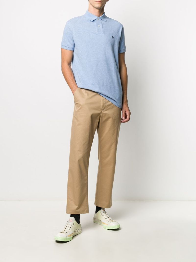 Blue Pony Embroidered Polo Shirt
