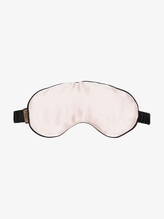 Pink and Black Padded Silk Eye Mask