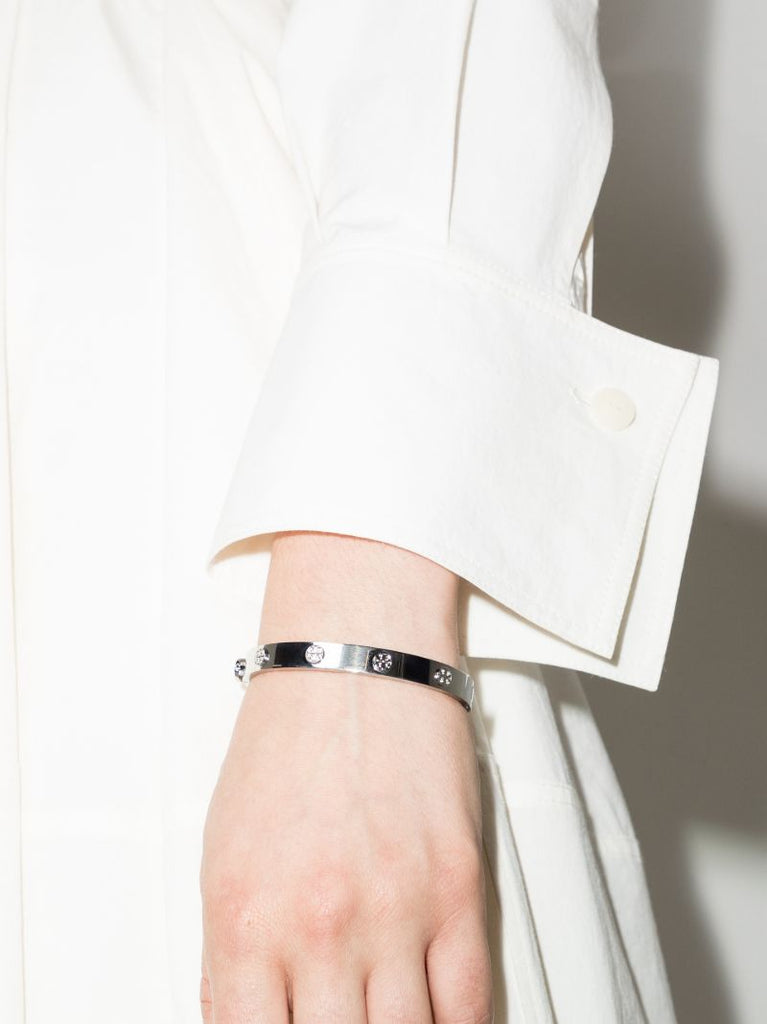 Silver Tone Miller Hinge Stud Bracelet