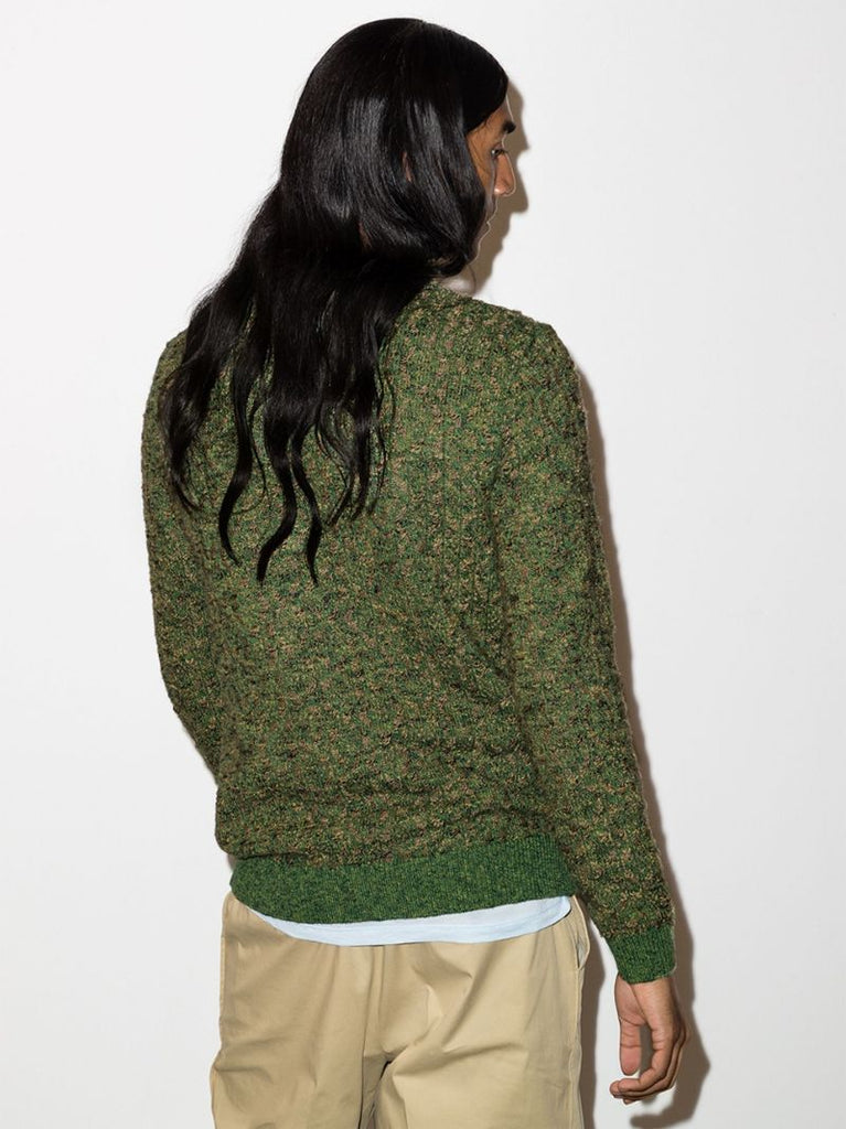 Anchor Logo Textured Knit Sweater
