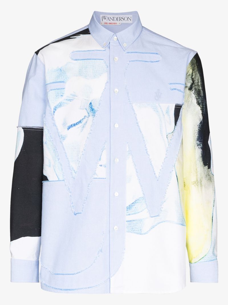 Panelled Anchor AppliquÃ_x0083_Â© Shirt