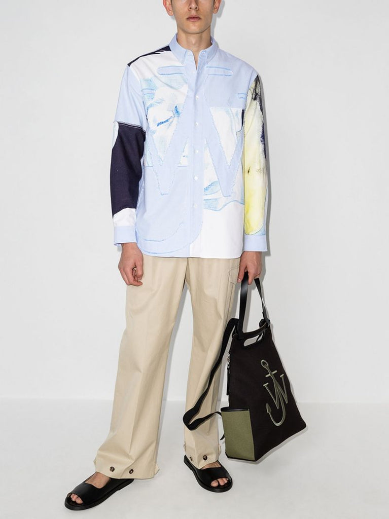 Panelled Anchor AppliquÃ_x0083_Â© Shirt