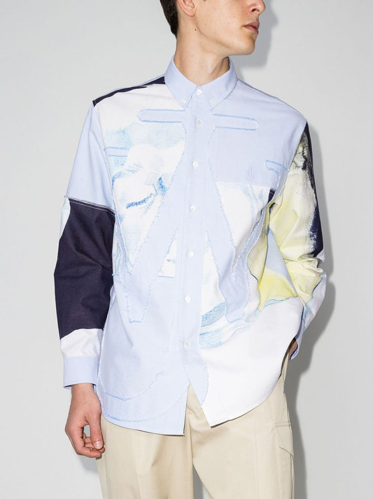 Panelled Anchor AppliquÃ_x0083_Â© Shirt
