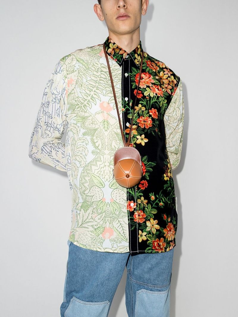 Panelled Floral-print Shirt