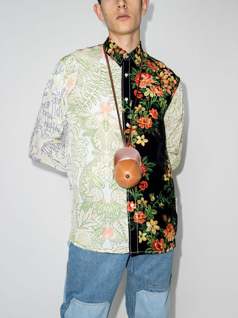 Panelled Floral-print Shirt
