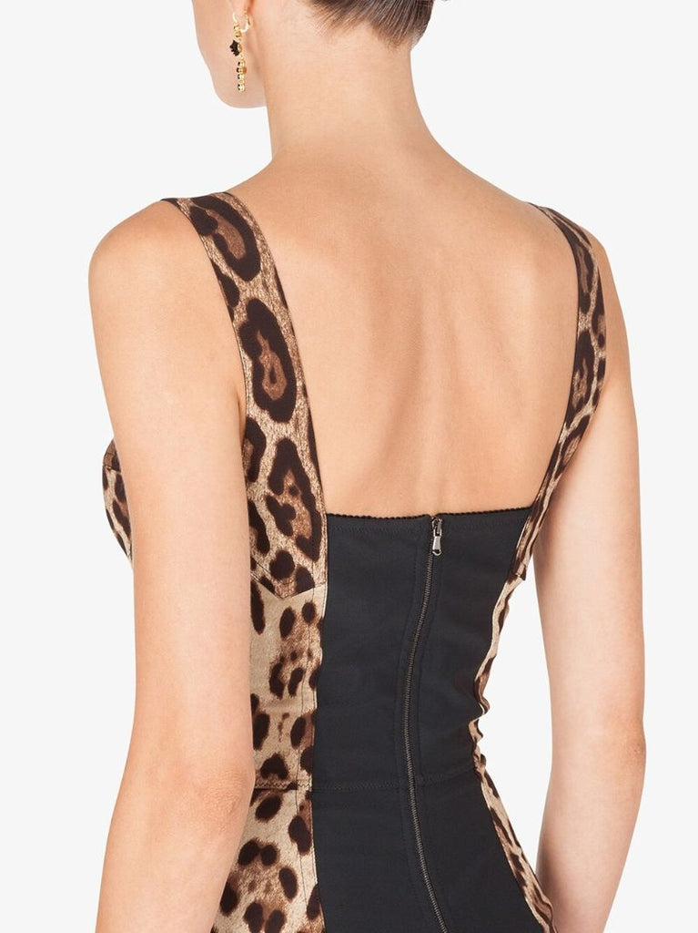 Brown Leopard Print Bodysuit