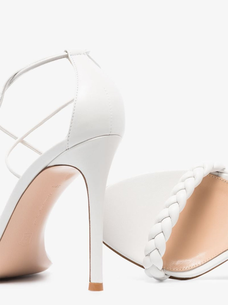 White Leomi 105 Leather Sandals
