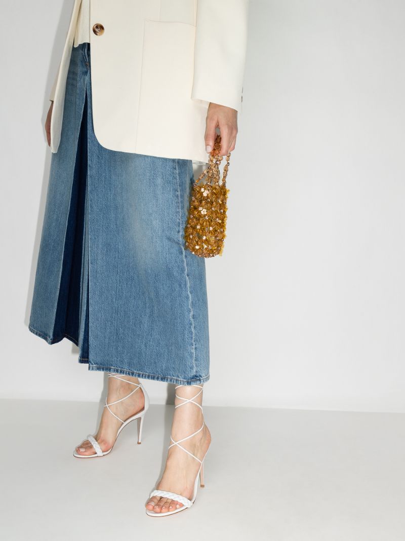 White Leomi 105 Leather Sandals