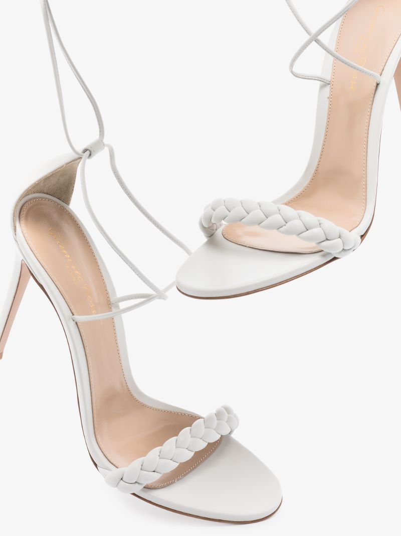 White Leomi 105 Leather Sandals