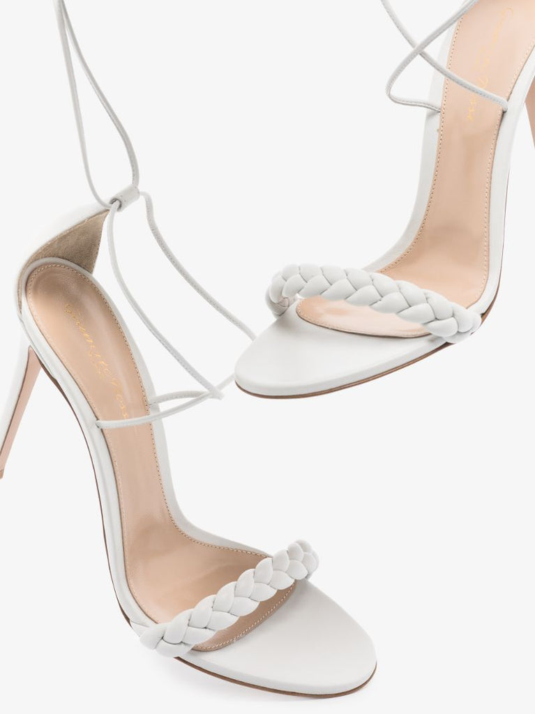 White Leomi 105 Leather Sandals